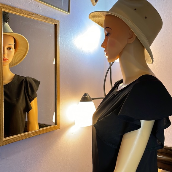 H&M Ruffles, Asymmetrical Hem Black Dress size Large - Picture 6 of 9